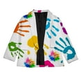 thumbnail image 3 of Icvfdpl Girls Tshirts,Kids Boys Lashed Ink Printed Personality Suit Jacket Comfortable Dailywear,13-14 Years, 3 of 4