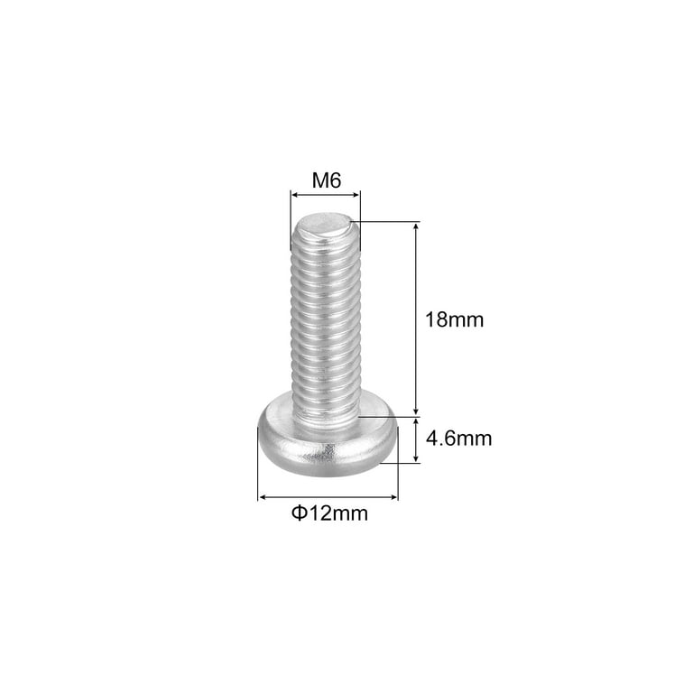 M6x18mm Torx Security Machine Screws, 20 Pack 316 Stainless