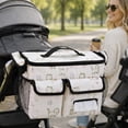 thumbnail image 6 of Universal Stroller Organizer, Stroller Caddy with Detachable Strap& Heightened Insulated Cup Holders & Non-slip Secure Hooks Accessories, Fits Most Strollers, 3 Ways to Carry, 6 of 6