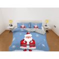 thumbnail image 2 of Santa Claus Navidad azul ropa de cama y funda de almohada regalo de vacaciones funda nórdica king, 2 of 4