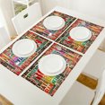 thumbnail image 4 of Set Table Mats Wall Graffiti Art Text Alphabet Printed Table Napkin Kitchen Accessories Home Party Decorative Placemats, 4 of 5