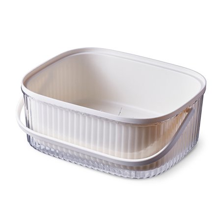 

2-in-1 Kitchen Washing Basket for Fruit Vegetable PP Large Sieve Bowl Sets