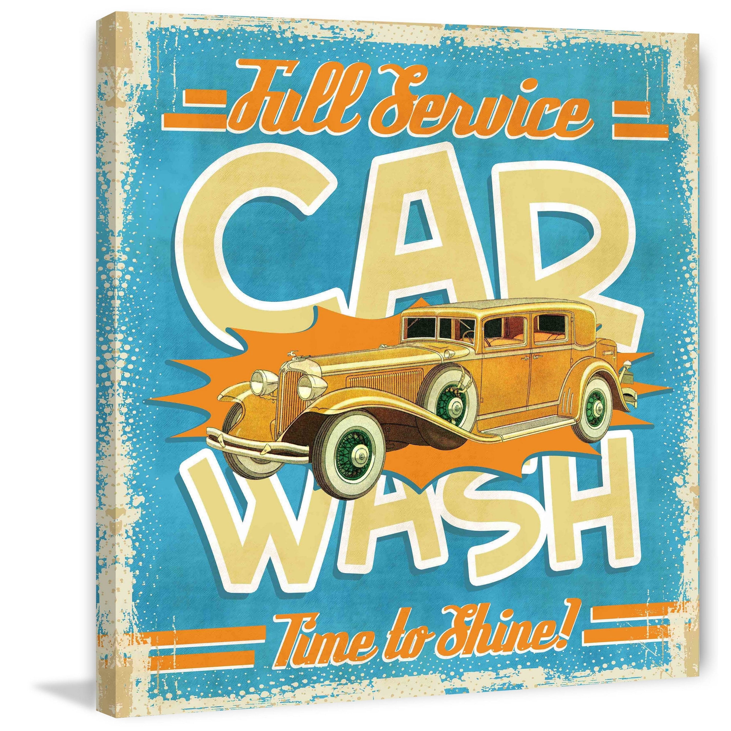 Marmont Hill "Full-Service Car Wash" Painting Print on Canvas
