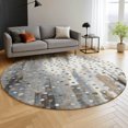 thumbnail image 6 of Addison Rugs Mayfield Premium Machine Washable Transitional Geometric Gray Round Rug, 8' x 8', 6 of 6