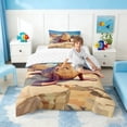 thumbnail image 3 of Manfei Cartoon Seal Twin Comforter Sets for Kids Boys and Girls, Cute Marine Animal Print Bedding Set, Reversible 2 Pieces, 1 Comforter and 1 Pillowcase, 3 of 6