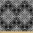thumbnail image 1 of Trellis Sofa Upholstery Fabric by the Yard, Nostalgic Repetition of Nested Lines Grid Modern Ornamental Retro Print, Decorative Fabric for DIY & Home Accents, 1 Yard, Charcoal Grey White by Ambesonne, 1 of 4
