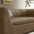 thumbnail image 5 of Hilda 67" Curved Back Vegan Leather Loveseat in Mushroom, 5 of 10