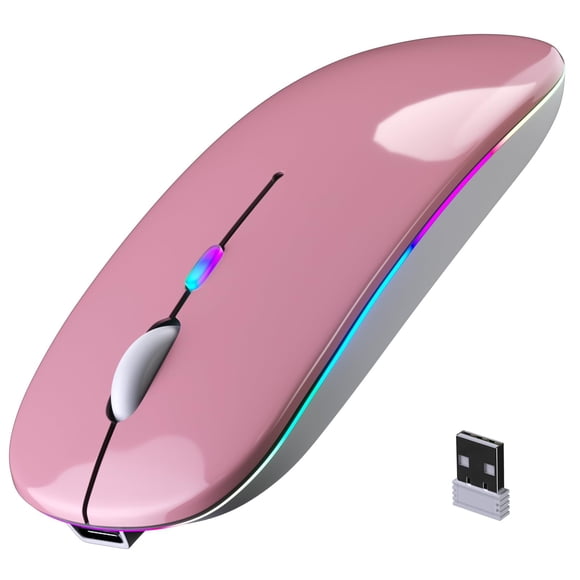 Mouse inalámbrico Afaartcci Bluetooth 5.2 recargable con LED