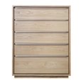 thumbnail image 2 of 52 Inch Tall Dresser Chest, 5 Drawers, Metal Handles, Floating Plinth Base, 2 of 5