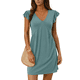 thumbnail image 1 of Vestido Tipo Chaleco Holgado con Mangas de y Escote en V Profundo para Mujer, Azul , Talla S, 1 of 6