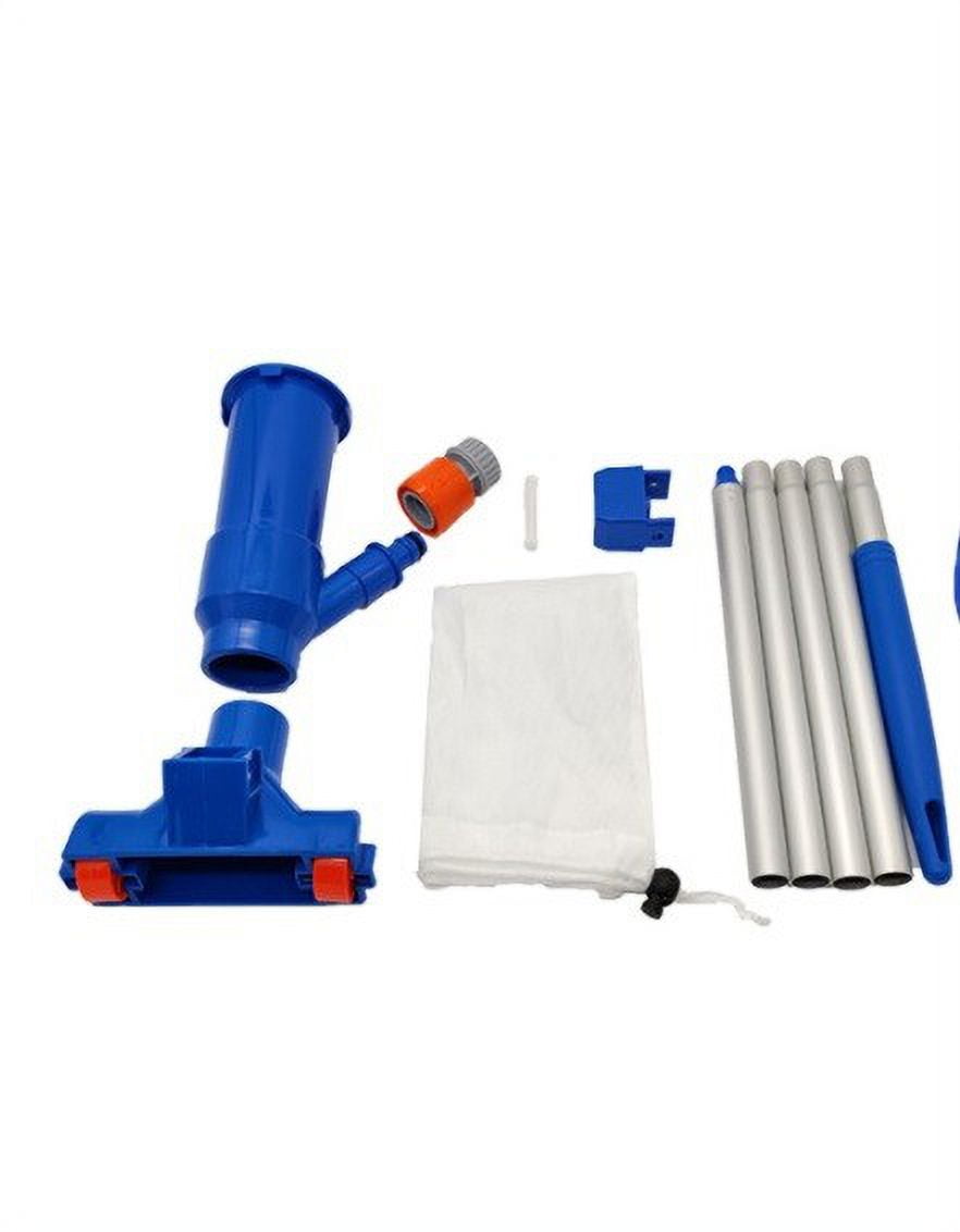 Summercome Pool Vacuum for above Ground Pool, Handheld Swimming Pool Jet Cleaner, Leaf Vacuum Kit with 5 Section Poles Up to 4 ft, Small Vacuum for Underwater, Swimming Pool Cleaner Supplies