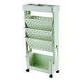 thumbnail image 1 of Multilayer Capacity Rotatable Removable Plastic Movable Bookshelf with Wheel, Compact Size for Study Office Conference Room Use, 1 of 8