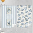 thumbnail image 2 of 2PCS Sage Green Chinoiserie Floral Kitchen Towels, Rustic Bird Botanical Dish Tea Towels for Kitchen Decor, Grandmillennial Flower Hand Towel for Bathroom Decor, 16x24 Inches, 2 of 7