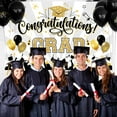 thumbnail image 6 of Congratulations Banner Graduation Decoration Class of 2025 Congrats Grad Banner Backdrop graduation Party Favor Supplies White2, 6 of 8