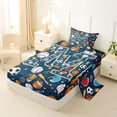 thumbnail image 2 of Erosebridal Initial Alphabet M Twin Sheet Sets,American Rugby Sport Games Kids Bedding For Boys 3-Piece, 2 of 6