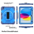 thumbnail image 2 of ELEHOLD Case for Apple iPad 10th Gen, Shockproof Case with 360°Rotating Adjustable Shoulder Hand Strap & Stand,Blue, 2 of 8