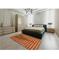 thumbnail image 4 of Ahgly Company Indoor Round Patterned Neon Orange Area Rugs, 4' Round, 4 of 6