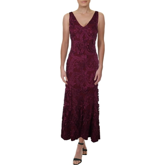 Lauren Ralph Lauren Womens Posa Lace Trumpet Formal Dress