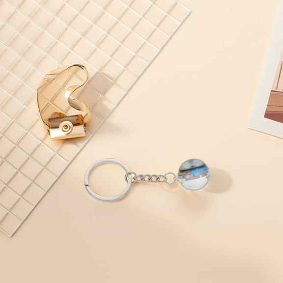 WHAMVOX 6pcs Hanging Globe Keychain Pendant Delicate World Map Printing Keychain Decoration Small Globe Key Ring Pendant Small Keychain