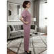 thumbnail image 4 of Conjunto 2 Piezas Casual Chic para Mujer Unitalla, Blusa de Manga Corta y Pantalón Cómodo, Estilo Elegante y Sofisticado para Mujer, 4 of 5