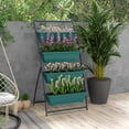 thumbnail image 2 of PetFurnishn Raised Garden Bed, 4 Tier Vertical Garden Planter Set, 4 Outdoor Planter Boxes with Stand, Self Draining Design Elevated Garden for Vegetable, Flowers & Herbs, Green, 2 of 18