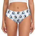 thumbnail image 1 of Fotbe Skiing Penguin Funny Calzones Estampados para Mujer – Ropa Interior de Algodón, Cómoda, Suave y Elástica-Small, 1 of 6