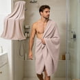 thumbnail image 4 of Bath Towel, Microfiber Bath Towel, Quick Dry Absorbent Shower Towel, Soft Lightweight Towel for Bathroom Travel Swimming, Large Plush Bath Sheet, Beige, AKLJWH, 4 of 6