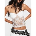 thumbnail image 2 of GXFC Women Summer Lace Camisoles Mesh Sheer Tank Tops Sleeveless Backless Vests Crop Tops Streetwear for Bar Clubwear, 2 of 9