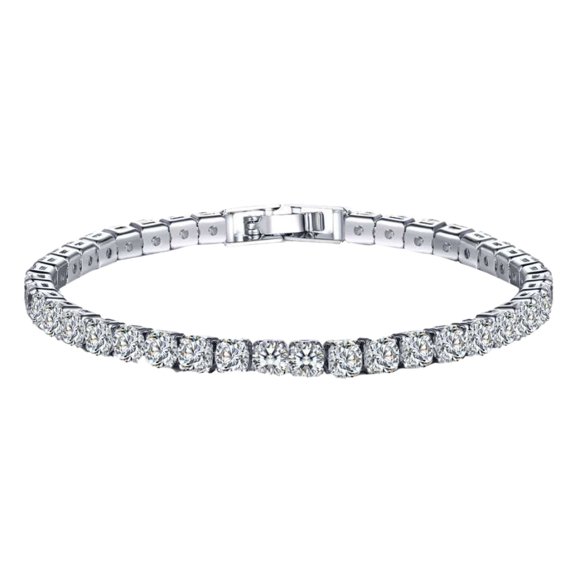 SIfdSeng Tennis Bracelet Classic Women's Design Suitable for Everyone with Detachable Adjustable Length Buckle Sister Bracelets Silver Initial Bracelet Silver Weighted Bracelet