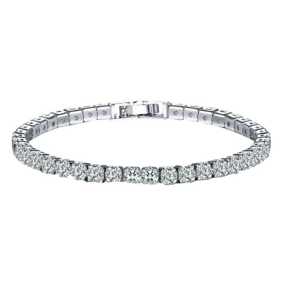 Tennis Bracelet for Women Elegant Classic Design Adjustable Length Detachable Buckle Timeless Jewelry