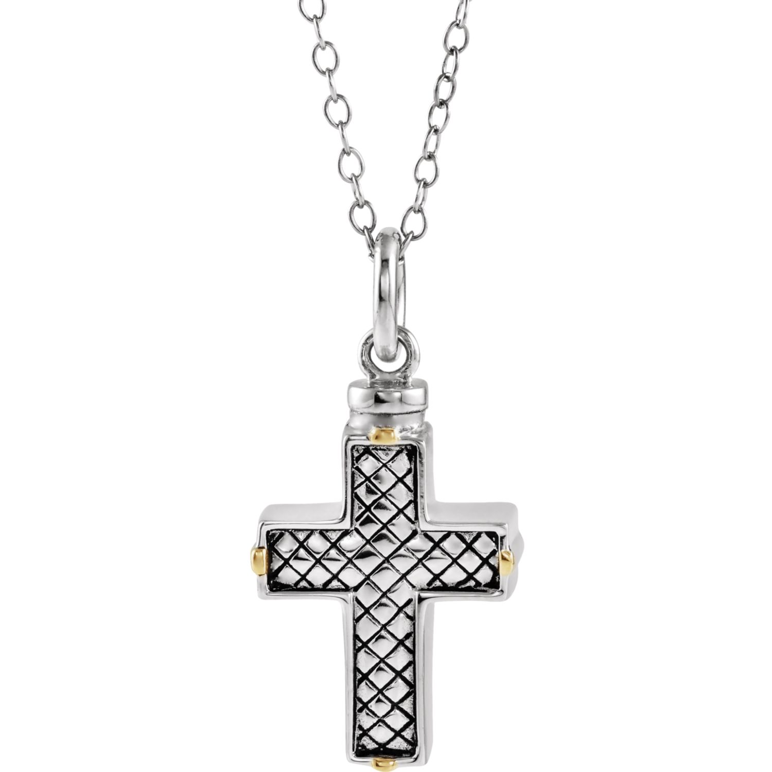 Diamond2Deal 925 Sterling Silver Cross Ash Holder Pendant Charm