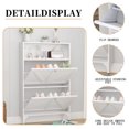 thumbnail image 2 of Shoe Storage Cabinet for Entryway with 2 Flip Drawers, Freestanding Shoe Organizer with Legs,Farmhouse Narrow Shoe Storage Cabinet for Entryway, Foyer, Hallway,Living Room, 2 of 8