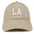 thumbnail image 1 of Trendy Apparel Shop LA Louisiana State Acronym Embroidered Cotton Dad Hat, 1 of 2