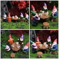 thumbnail image 4 of Juego de estatuas de gnomo de jardín enano, figura de gnomo de jardín de hadas, adornos de césped para exteriores para amantes de los gnomos, decoración de jardín, 4 of 5