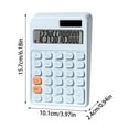thumbnail image 2 of Solar Scientific Calculator - 12-Digit LCD Display Candy Color Keys Dual Power Source Portable Office Calculator Energy Efficient Math Tool(A-Blue), 2 of 2