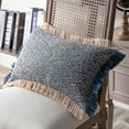 thumbnail image 7 of Phantoscope Classic Handmade Jacquard Spun Gold with Tassel Square Decorative Throw Pillow with Insert for Couch, 12" x 20", Blue, 1 Pack, 7 of 7