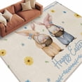 thumbnail image 6 of Happy Easter Area Rug 8x10 Washable Rug Non Slip Spring Floral Gnomes Eggs Basket Leaf Beige Large Area Rug Soft Stainresistant Indoor Floor Carpet for Living Room Bedroom Home Office Dining Room, 6 of 8