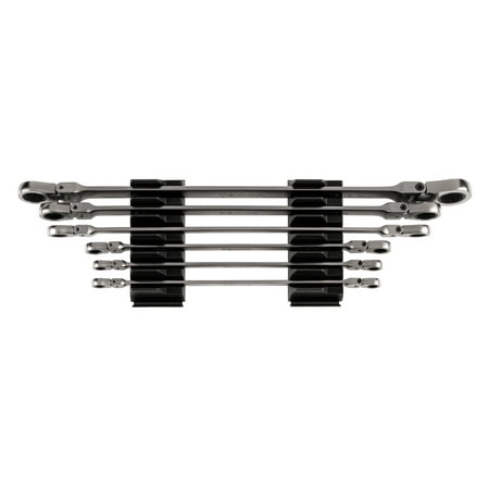 

TEKTON Long Flex Head 12-Point Ratcheting Box End Wrench Set with Modular Wrench Organizer 6-Piece (1/4-13/16 in.) | WRB96300