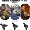 thumbnail image 7 of IPKIG Brown Wood Frame Faux Leather Power Recliner with Heat and Massage for Home Theater, 2-Piece Set, 7 of 7