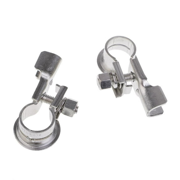 Professional and Negative Battery 1 Pair Cable Car Battery Terminal Clip Post Clamp Connectors Sliver