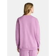 thumbnail image 3 of No Boundaries Fleece Oversized Sweatshirt with Long Sleeves, Women’s Sizes XXS-4X, 3 of 5