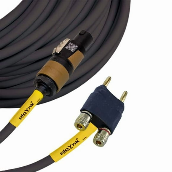 ploYnk Professional Audio Speaker Cable - 12 Gauge (150 ft, Speakon to Banana)