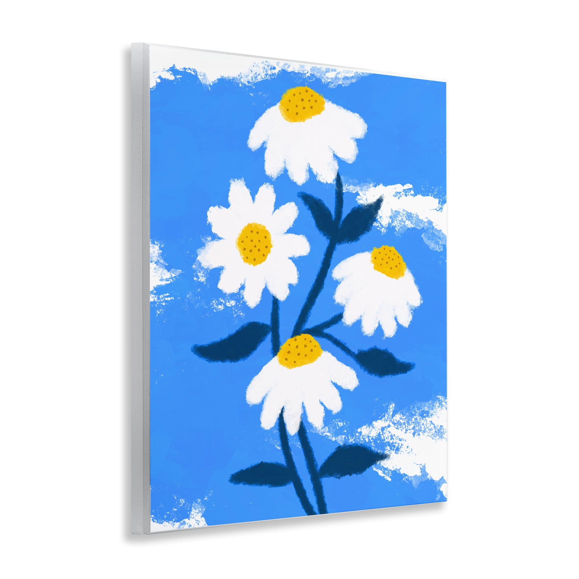 Stupell Industries Daisy Bloom with Clouds Plants & Flowers Painting Unframed Art Print Wall Art, 11 x 14