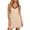 Khaki, variant on ZyeKqe Sleep Shirts for Women Sleeveless Crewneck Nightgown with Bulit in Bras Soft Comfy Loungewear Mini Dress