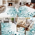 thumbnail image 6 of Teal Spring Floral Area Rug 5x8 Washable Rug Non Slip Watercolor Flowers Elegant Pastoral Large Area Rug Soft Stainresistant Indoor Floor Carpet for Living Room Bedroom Home Office Dining Room, 6 of 7