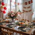 thumbnail image 5 of Black Marble Round 15 Inch Placemats Set of 2, Grey Gold Texture Vintage Farmhouse Art HeatResistant Non Slip Place Mats for Dining Table, Wipeable Braided Kitchen Table Mats for Housewarming, 5 of 9
