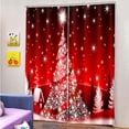 thumbnail image 4 of Christmas Blackout Cortinas Exquisitas Red Navidad Tembrado Cableta Cortina Adornos del hogar Decoración interior Ventana Tratamiento M Speravity HA011137-02, 4 of 7