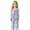 Blue, variant on Big Girls 2-Piece Summer Outfit Set Striped Solid Color Vest Top with Waist Tie and Casual Pants Outfits Size 15-16T