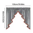 thumbnail image 2 of 59x24in Christmas Tree Shape Swags Valance Curtains, Farmhouse Valance, for Holiday Home Decor, Blackout Rod Pocket,Gray, 2 of 6