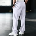 thumbnail image 4 of Men's Tall Sweatpants Long Cotton Yoga Pants Athletic Lounge Casual Pants for Men with Pockets White 2XL, 4 of 5